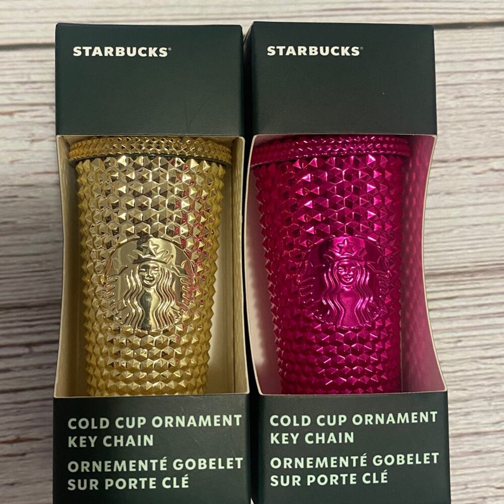 Set of Starbucks Cold Cup Ornament Key Chains